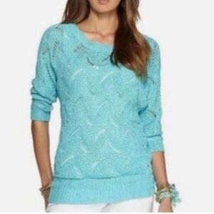 NEW Lilly Pulitzer Women's Crew-Neck Larissa Sweater 3/4 Sleeve
Blue Size XS/S